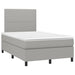 Pat box spring cu saltea, gri deschis, 120x190 cm, textil - WALTI WALTI