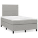 Pat box spring cu saltea, gri deschis, 120x190 cm, textil - WALTI WALTI