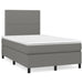Pat box spring cu saltea, gri închis, 120x190 cm, textil - WALTI WALTI