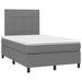 Pat box spring cu saltea, gri închis, 120x190 cm, textil - WALTI WALTI