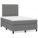 Pat box spring cu saltea, gri închis, 120x190 cm, textil - WALTI WALTI
