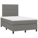 Pat box spring cu saltea, gri închis, 120x190 cm, textil - WALTI WALTI