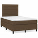 Pat box spring cu saltea, maro închis, 120x190 cm, textil - WALTI WALTI