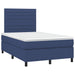 Pat box spring cu saltea, albastru, 120x190 cm, material textil - WALTI WALTI