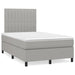 Pat box spring cu saltea, gri deschis, 120x190 cm, textil - WALTI WALTI