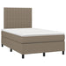 Pat box spring cu saltea, taupe, 120x190 cm material textil - WALTI WALTI