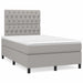 Pat box spring cu saltea, gri deschis, 120x190 cm, textil - WALTI WALTI