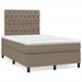 Pat box spring cu saltea, taupe, 120x190 cm material textil - WALTI WALTI