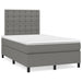 Pat box spring cu saltea, gri închis, 120x190 cm, textil - WALTI WALTI