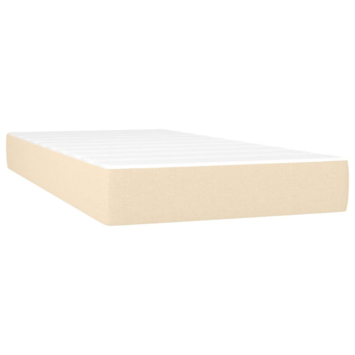Pat continental cu saltea, crem, 120x190 cm, textil WALTI