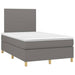 Pat box spring cu saltea, gri închis, 120x190 cm, textil - WALTI WALTI