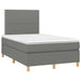 Pat box spring cu saltea, gri închis, 120x190 cm, textil - WALTI WALTI