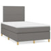Pat box spring cu saltea, gri închis, 120x190 cm, textil - WALTI WALTI