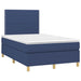 Pat box spring cu saltea, albastru, 120x190 cm, material textil - WALTI WALTI