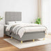 Pat box spring cu saltea, gri deschis, 120x190 cm, textil - WALTI WALTI