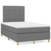 Pat box spring cu saltea, gri închis, 120x190 cm, textil - WALTI WALTI