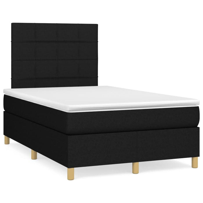 Pat box spring cu saltea, negru, 120x190 cm, catifea - WALTI WALTI