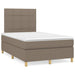 Pat box spring cu saltea, taupe, 120x190 cm material textil - WALTI WALTI