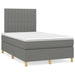 Pat box spring cu saltea, gri închis, 120x190 cm, textil - WALTI WALTI