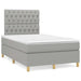 Pat box spring cu saltea, gri deschis, 120x190 cm, textil - WALTI WALTI
