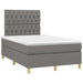 Pat box spring cu saltea, gri închis, 120x190 cm, textil - WALTI WALTI