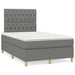 Pat box spring cu saltea, gri închis, 120x190 cm, textil - WALTI WALTI