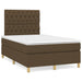 Pat box spring cu saltea, maro închis, 120x190 cm, textil - WALTI WALTI