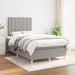 Pat box spring cu saltea, gri deschis, 120x190 cm, textil - WALTI WALTI