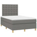 Pat box spring cu saltea, gri închis, 120x190 cm, textil - WALTI WALTI