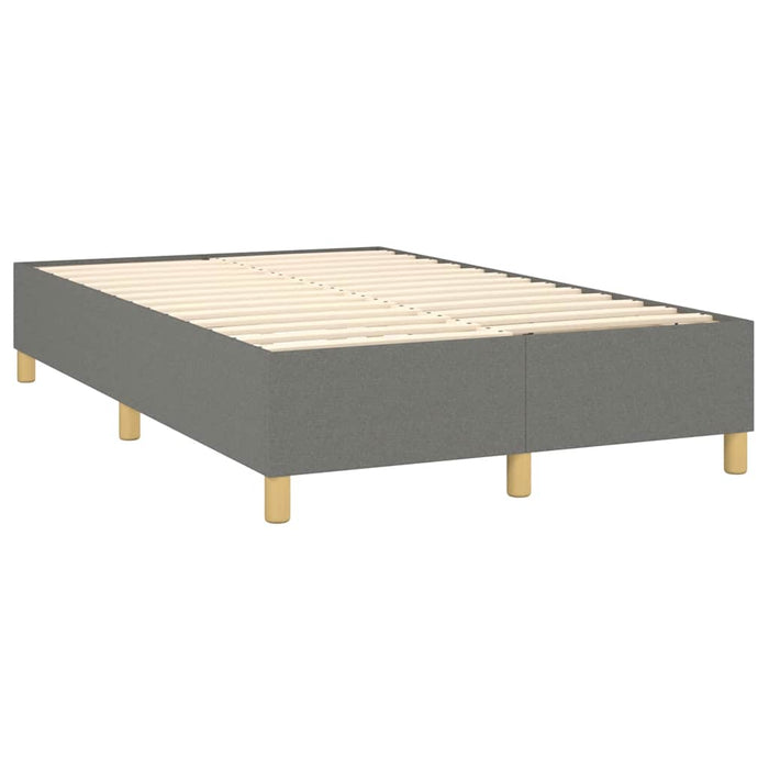 Pat box spring cu saltea, gri închis, 120x190 cm, textil - WALTI WALTI