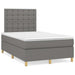 Pat box spring cu saltea, gri închis, 120x190 cm, textil - WALTI WALTI