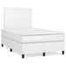 Pat box spring cu saltea, alb, 120x190 cm, piele ecologică - WALTI WALTI