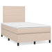 Pat box spring cu saltea, cappuccino, 120x190cm piele ecologică - WALTI WALTI