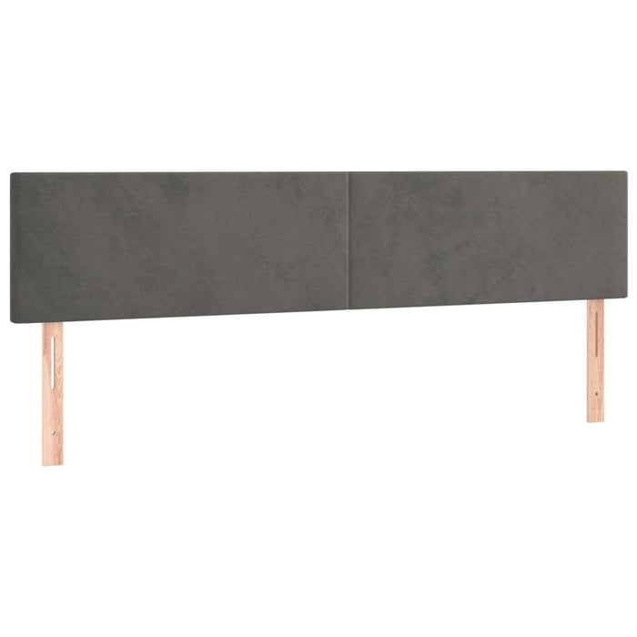 Pat box spring cu saltea, gri închis, 120x190 cm, catifea - WALTI WALTI