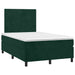 Pat box spring cu saltea, verde închis, 120x190 cm, catifea - WALTI WALTI