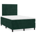 Pat box spring cu saltea, verde închis, 120x190 cm, catifea - WALTI WALTI