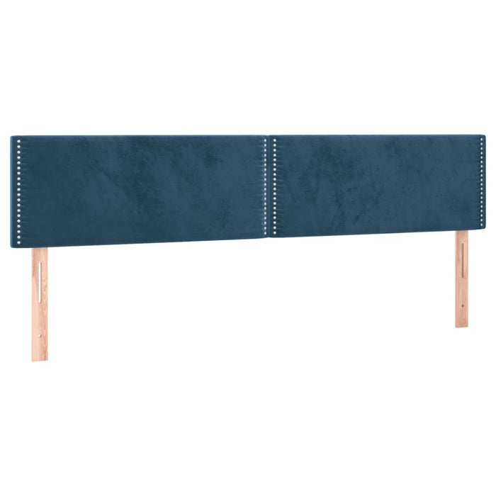 Pat box spring cu saltea, albastru închis, 120x190 cm, catifea - WALTI WALTI