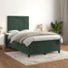 Pat box spring cu saltea, verde închis, 120x190 cm, catifea - WALTI WALTI
