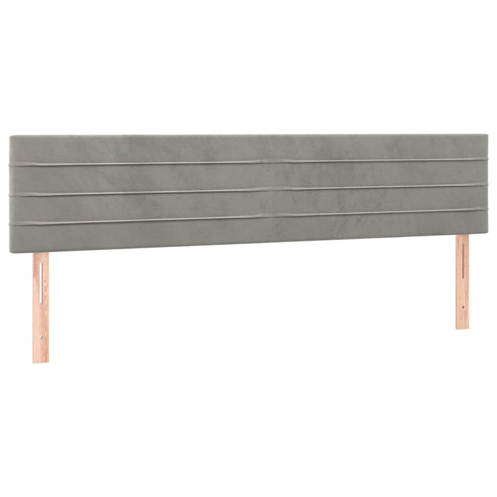 Pat box spring cu saltea, gri deschis, 120x190 cm, catifea - WALTI WALTI