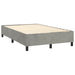 Pat box spring cu saltea, gri deschis, 120x190 cm, catifea - WALTI WALTI