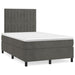 Pat box spring cu saltea, gri închis, 120x190 cm, catifea - WALTI WALTI