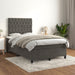 Pat box spring cu saltea, gri închis, 120x190 cm, catifea - WALTI WALTI