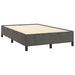 Pat box spring cu saltea, gri închis, 120x190 cm, catifea - WALTI WALTI