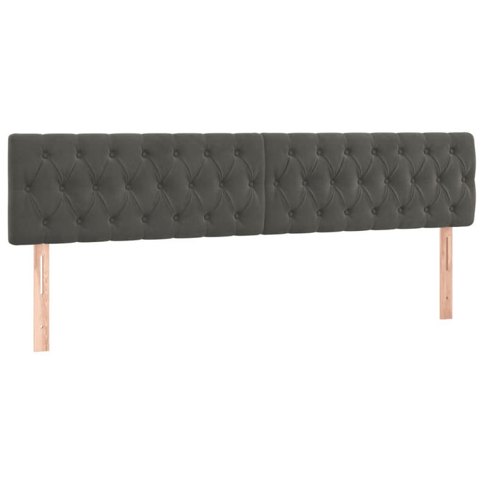 Pat box spring cu saltea, gri închis, 120x190 cm, catifea - WALTI WALTI