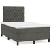 Pat box spring cu saltea, gri închis, 120x190 cm, catifea - WALTI WALTI