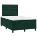 Pat box spring cu saltea, verde închis, 120x190 cm, catifea - WALTI WALTI