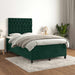 Pat box spring cu saltea, verde închis, 120x190 cm, catifea - WALTI WALTI