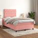 Pat box spring cu saltea, negru, 120x190 cm, catifea - WALTI WALTI