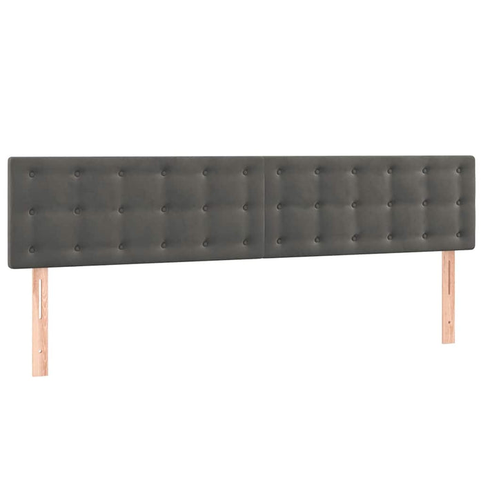 Pat box spring cu saltea, gri închis, 120x190 cm, catifea - WALTI WALTI