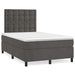 Pat box spring cu saltea, gri închis, 120x190 cm, catifea - WALTI WALTI